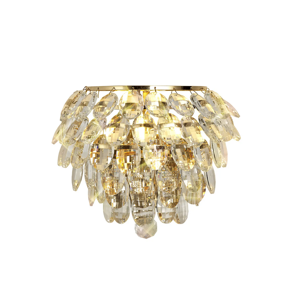 Coniston Small Wall Light in French Gold & Clear Crystal