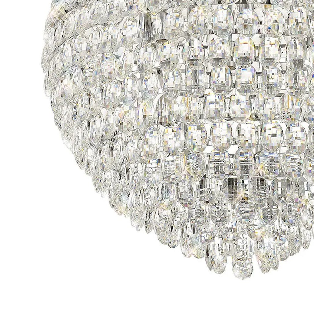 Coniston 16 Light Clear Crystal Pendant Light in Polished Chrome