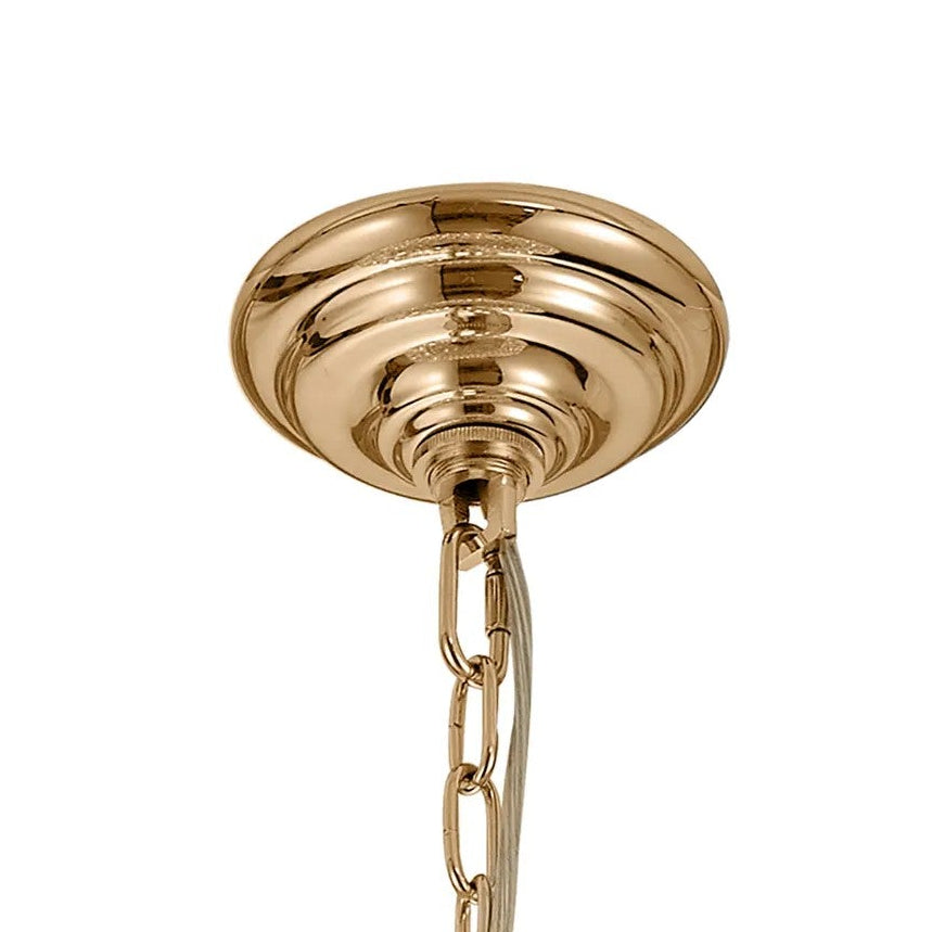 Coniston 16 Light Clear Crystal Pendant Light in French Gold