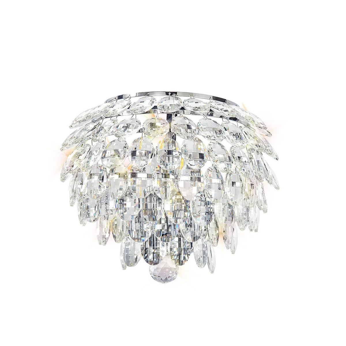 Coniston Large Wall Light in Polished Chrome & Clear Crystal