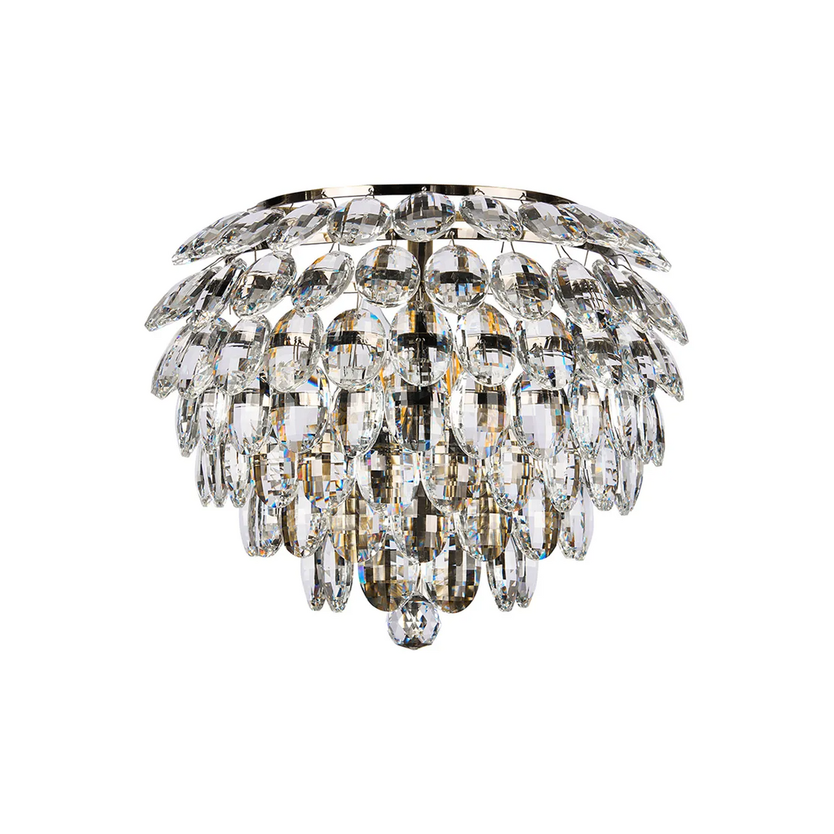 Coniston Large Wall Light in Antique Brass & Clear Crystal