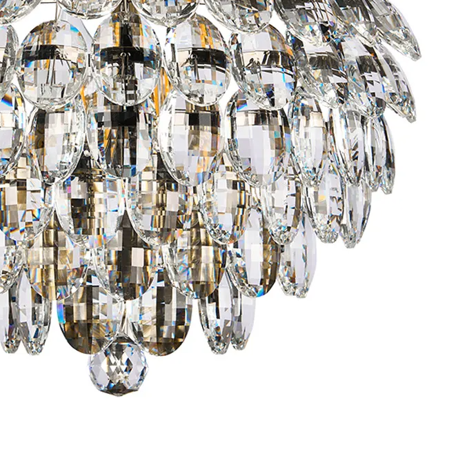 Coniston Large Wall Light in Antique Brass & Clear Crystal