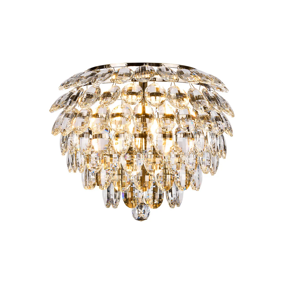 Coniston Large Wall Light in Antique Brass & Clear Crystal