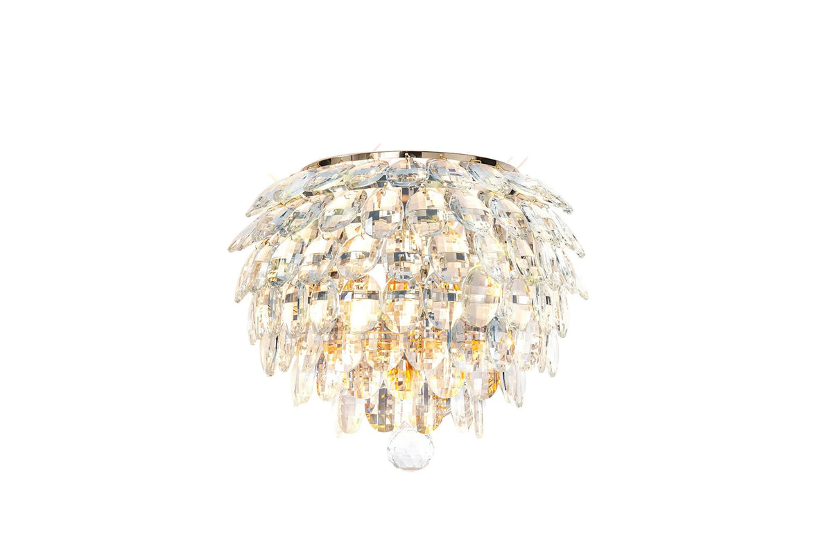 Coniston Large Wall Light in French Gold & Clear Crystal