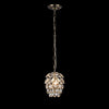 Coniston 1 Light Clear Crystal Pendant in Antique Brass