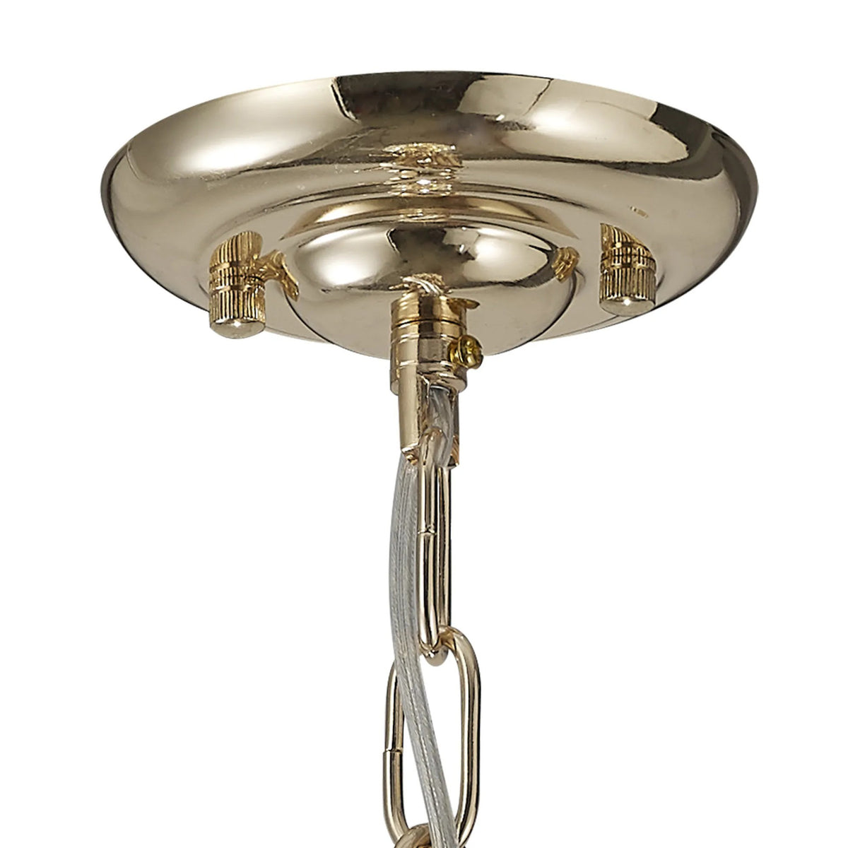 Coniston 1 Light Clear Crystal Pendant in French Gold