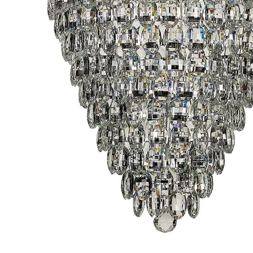 Coniston 16 Light Clear Crystal Acorn Pendant Light in Polished Chrome