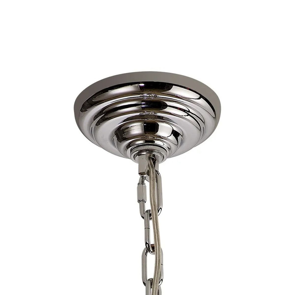 Coniston 16 Light Clear Crystal Acorn Pendant Light in Polished Chrome