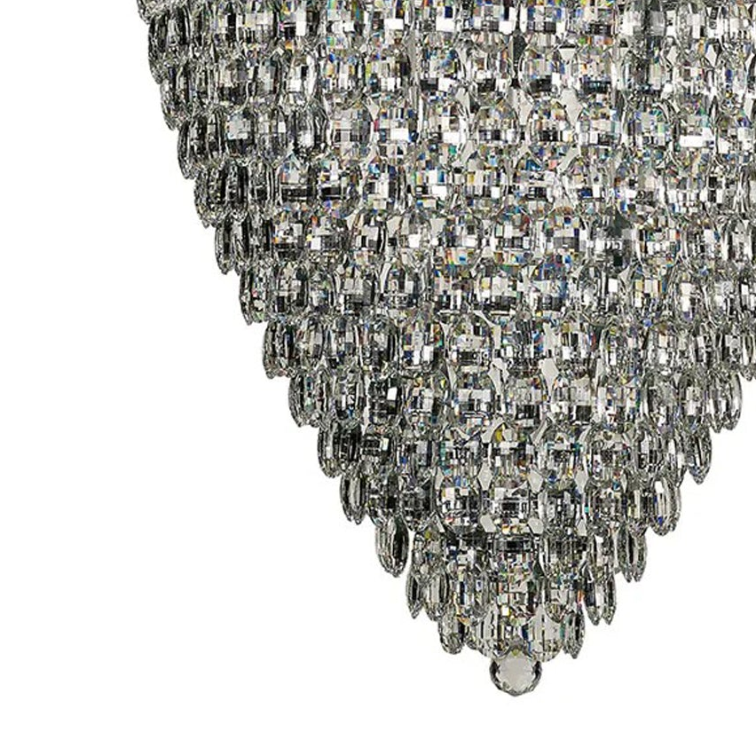 Coniston 25 Light Clear Crystal Acorn Pendant Light in Polished Chrome