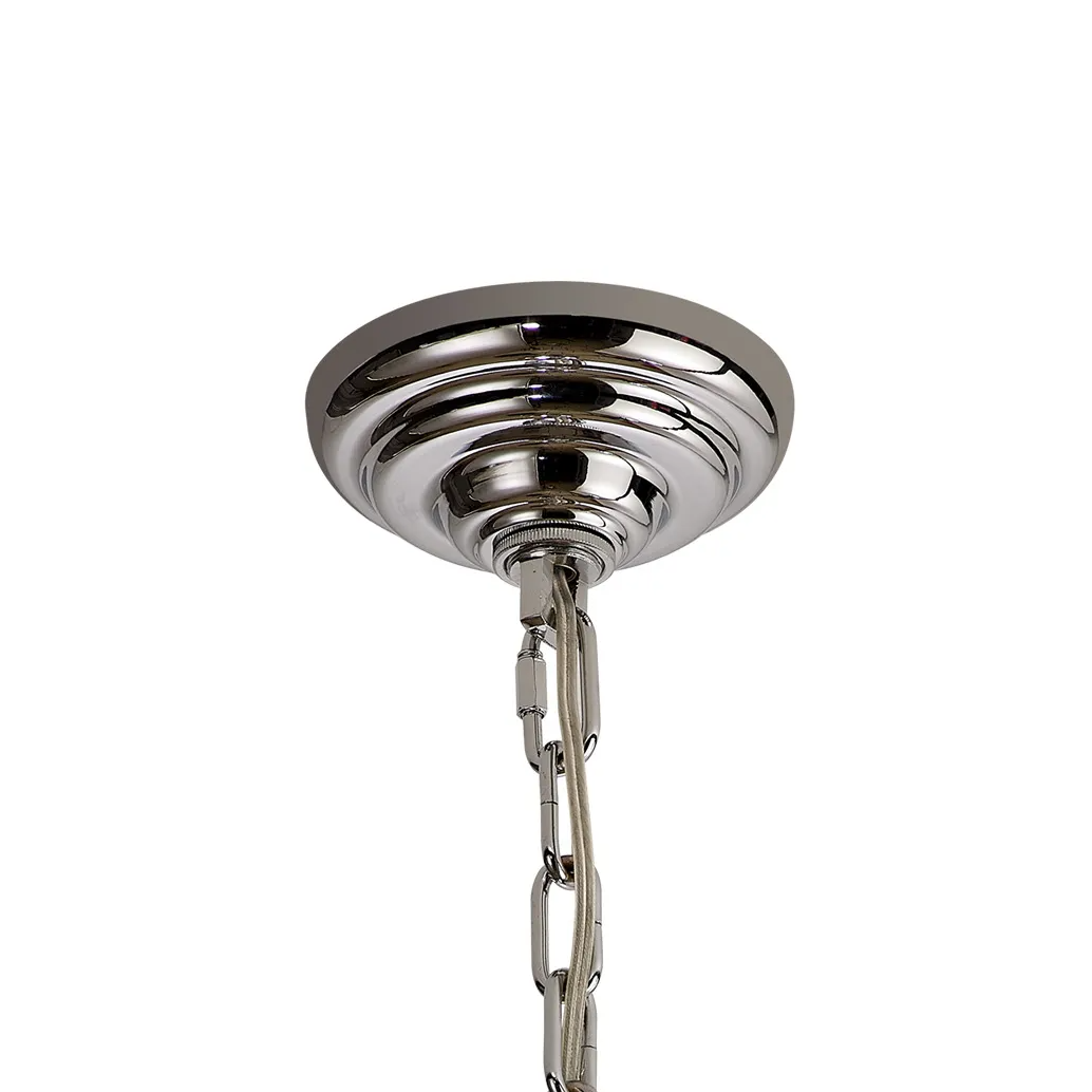 Coniston 25 Light Clear Crystal Acorn Pendant Light in Polished Chrome