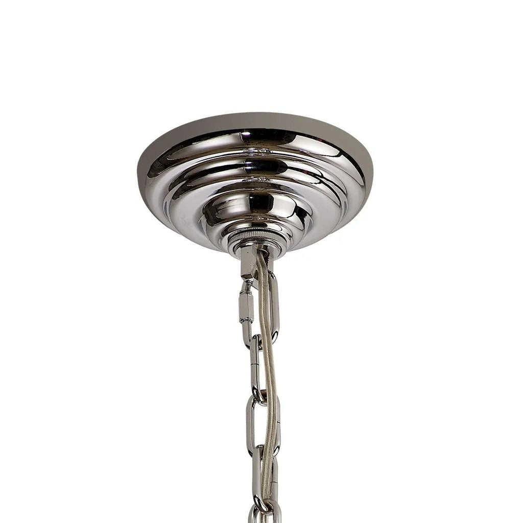 Coniston 25 Light Clear Crystal Tall Acorn Pendant in Polished Chrome