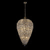 Coniston 16 Light Clear Crystal Acorn Pendant Light in Antique Brass