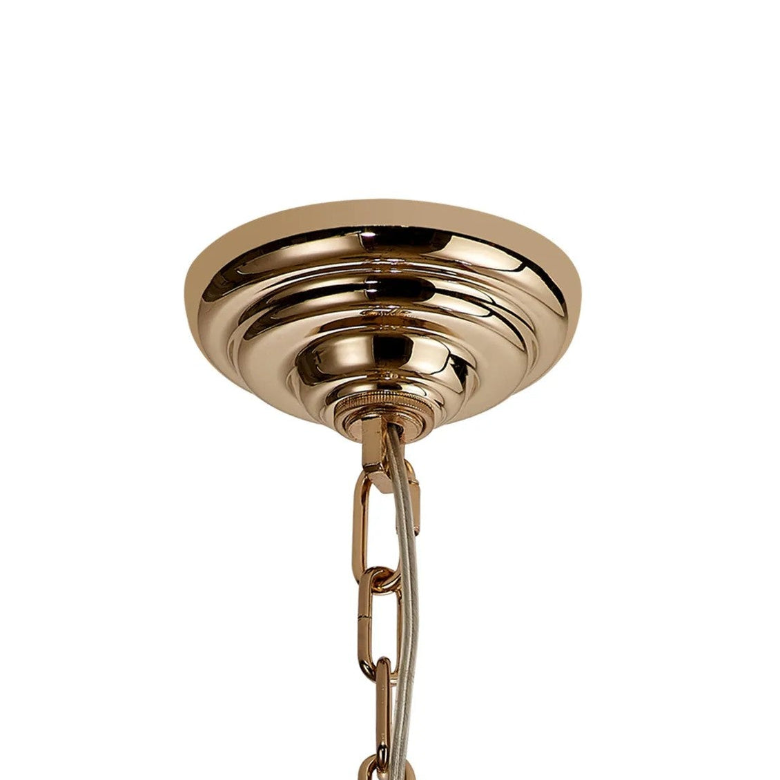 Coniston 16 Light Clear Crystal Acorn Pendant Light in French Gold