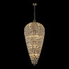 Coniston 20 Light Clear Crystal Tall Acorn Pendant in Antique Brass