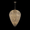 Coniston 25 Light Clear Crystal Acorn Pendant in Antique Brass