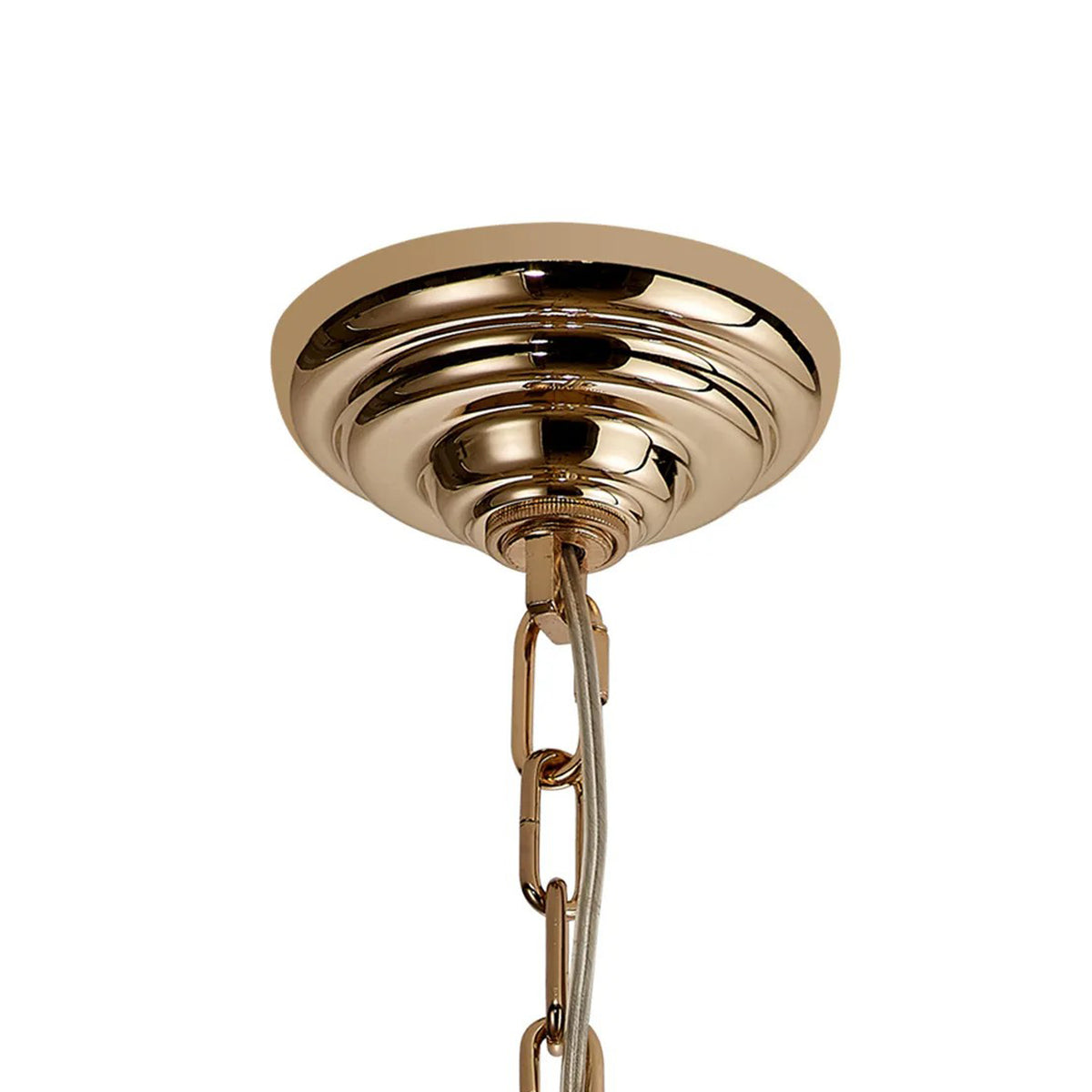 Coniston 25 Light Clear Crystal Acorn Pendant Light in French Gold
