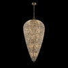 Coniston 25 Light Clear Crystal Tall Acorn Pendant in Antique Brass