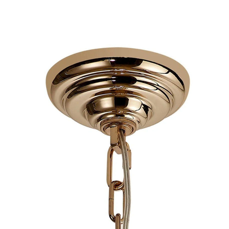 Coniston 25 Light Clear Crystal Tall Acorn Pendant in French Gold