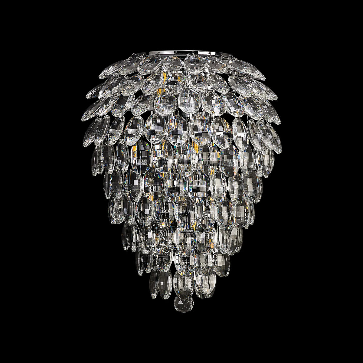 Coniston Tall Wall Light in Polished Chrome & Clear Crystal