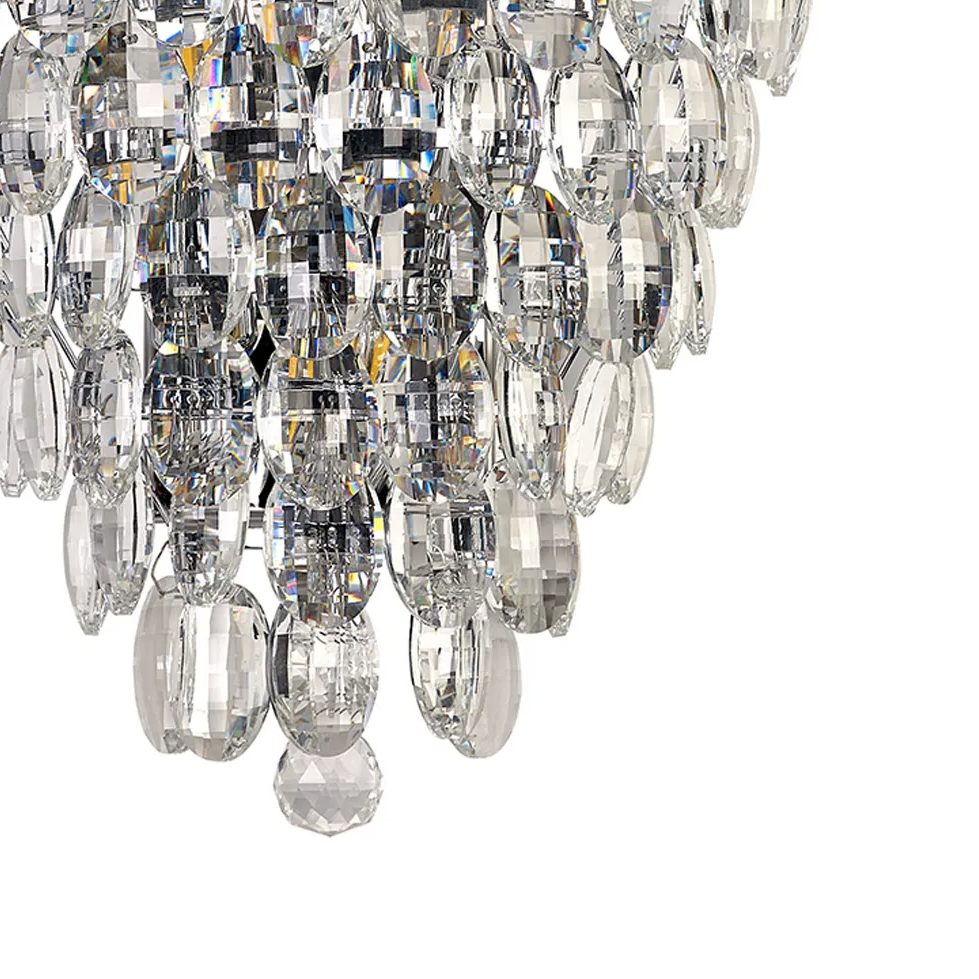 Coniston Tall Wall Light in Polished Chrome & Clear Crystal