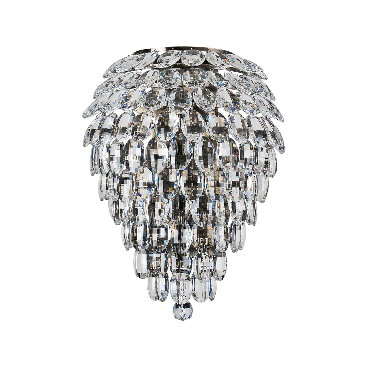 Coniston Tall Wall Light in Antique Brass & Clear Crystal