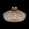 Coniston 4 Light Semi Flush Ring Ceiling Light in Antique Brass & Clear Crystal