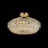 Coniston 4 Light Semi Flush Ring Ceiling Light in French Gold & Clear Crystal
