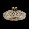 Coniston 6 Light Semi Flush Ring Ceiling Light in Antique Brass & Clear Crystal