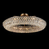 Coniston 15 Light Semi Flush Ring Ceiling Light in Antique Brass & Clear Crystal