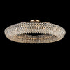 Coniston 18 Light Semi Flush Ring Ceiling Light in Antique Brass & Clear Crystal