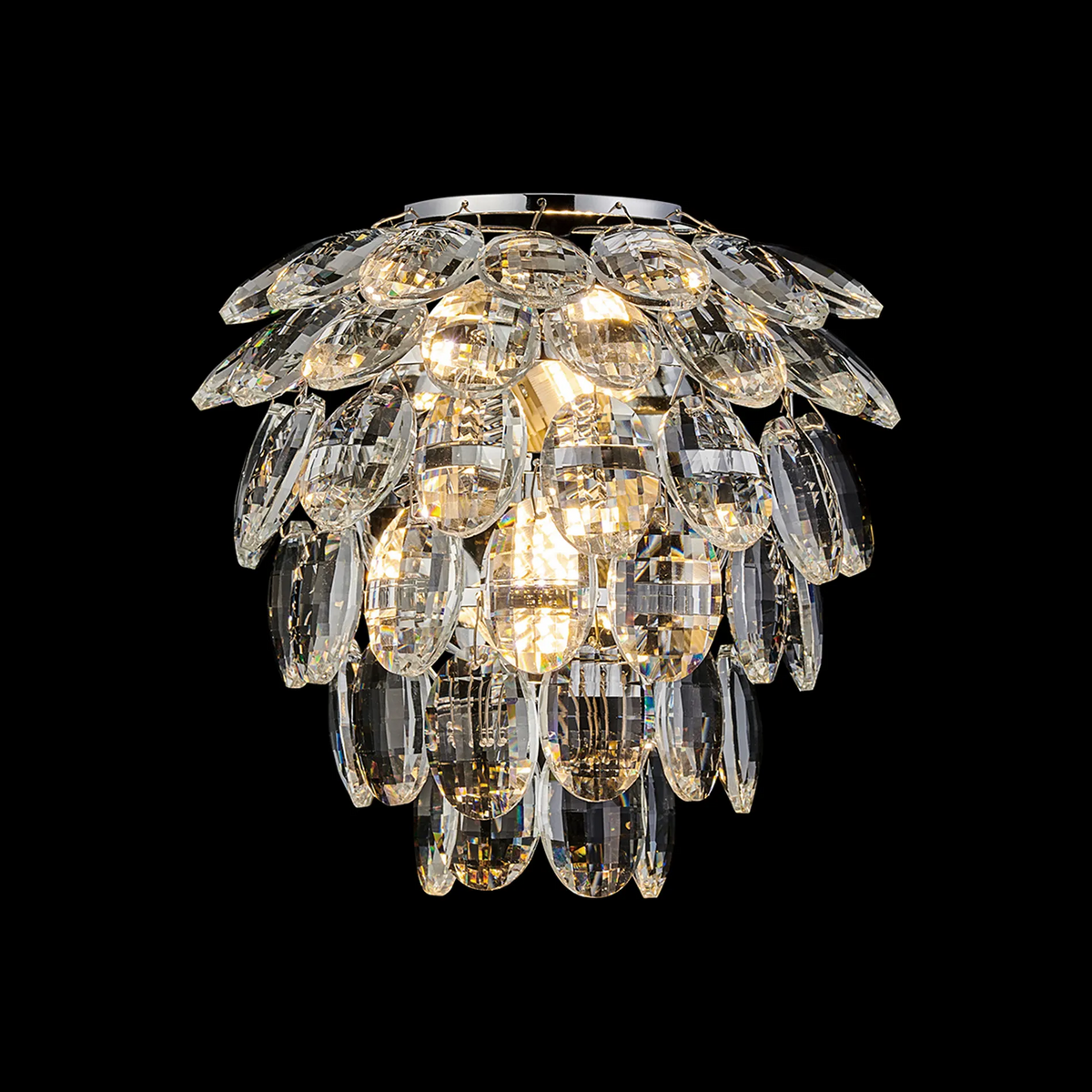 Coniston Small IP44 Bathroom Wall Light in Polished Chrome & Clear Crystal