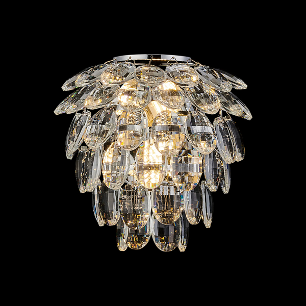 Coniston Small IP44 Bathroom Wall Light in Polished Chrome & Clear Crystal