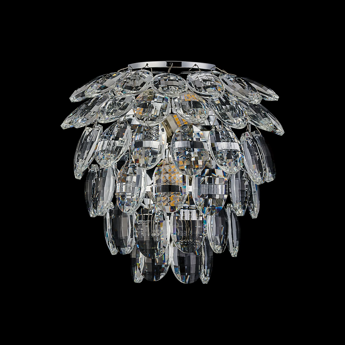Coniston Small IP44 Bathroom Wall Light in Polished Chrome & Clear Crystal