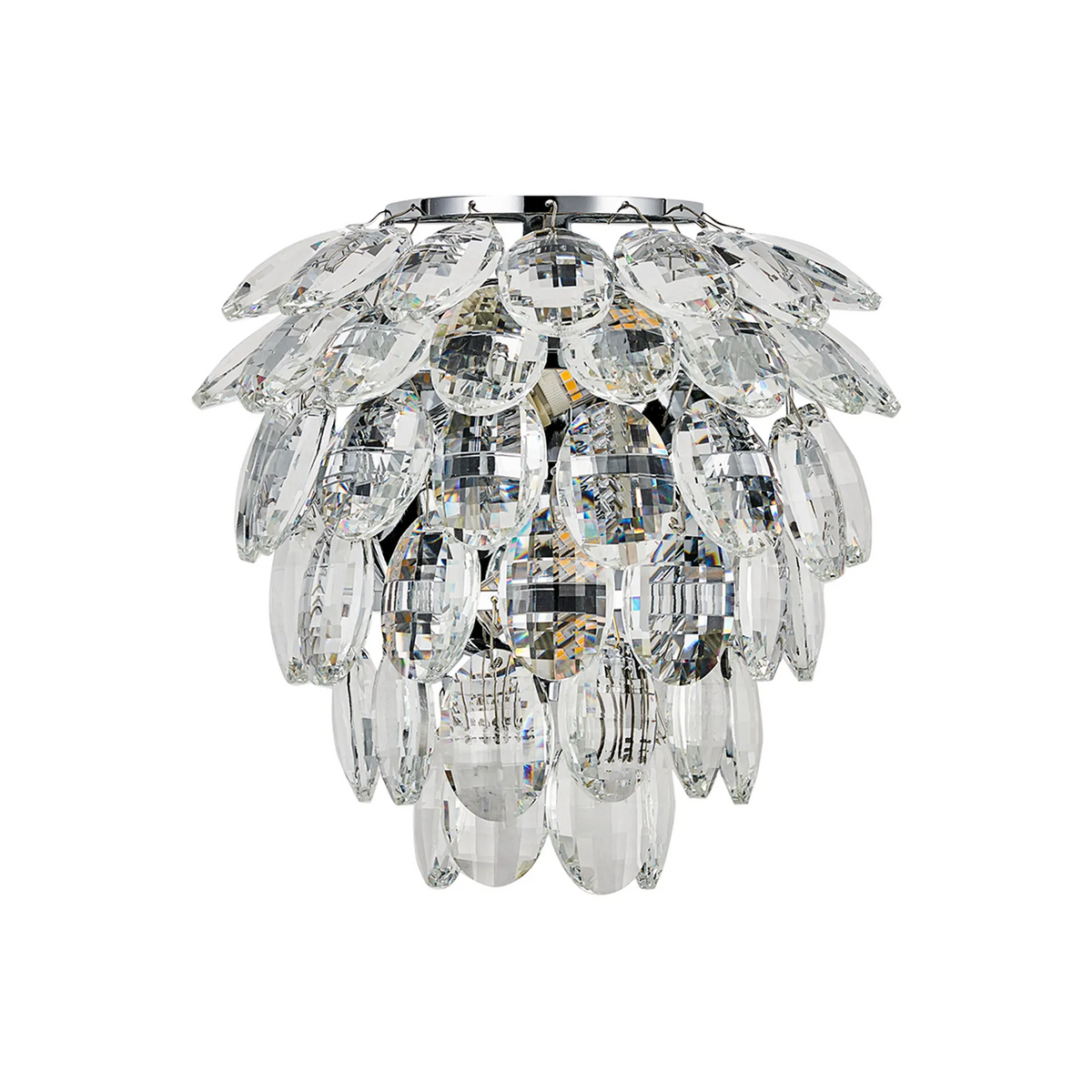 Coniston Small IP44 Bathroom Wall Light in Polished Chrome & Clear Crystal