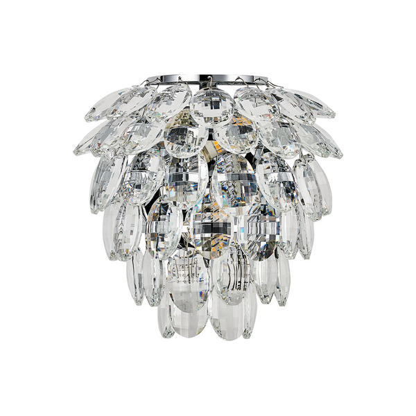 Coniston Small IP44 Bathroom Wall Light in Polished Chrome & Clear Crystal