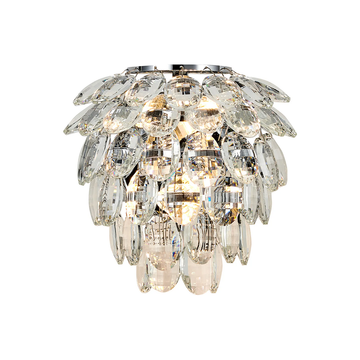 Coniston Small IP44 Bathroom Wall Light in Polished Chrome & Clear Crystal