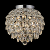 Coniston 5 Light Semi Flush IP44 Bathroom Ceiling Light in Polished Chrome & Clear Crystal