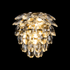 Coniston Small IP44 Bathroom Wall Light in Antique Brass & Clear Crystal