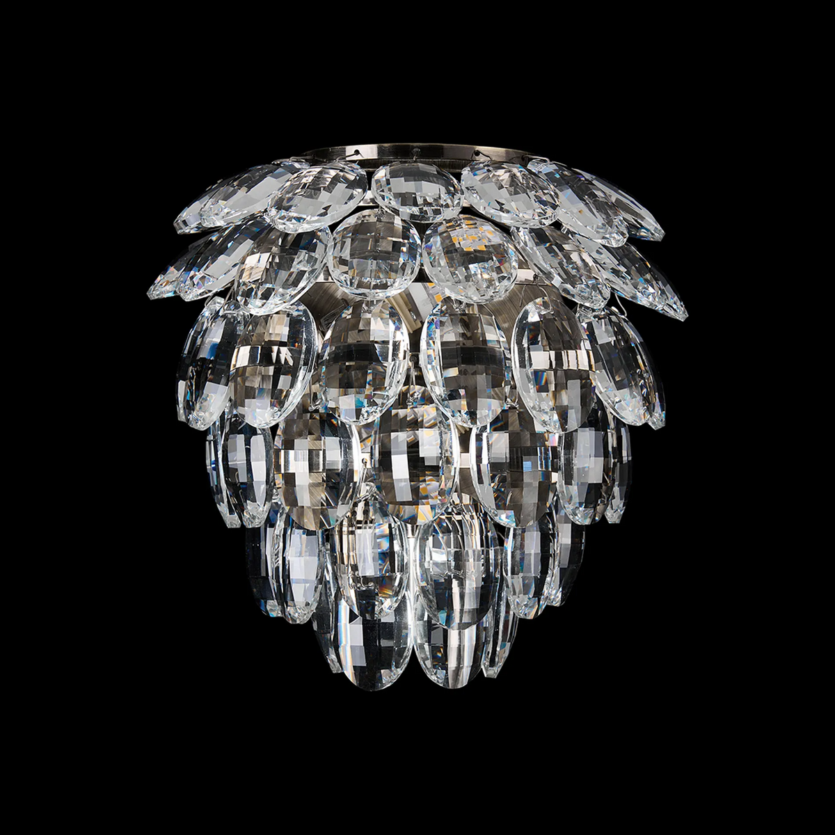 Coniston Small IP44 Bathroom Wall Light in Antique Brass & Clear Crystal