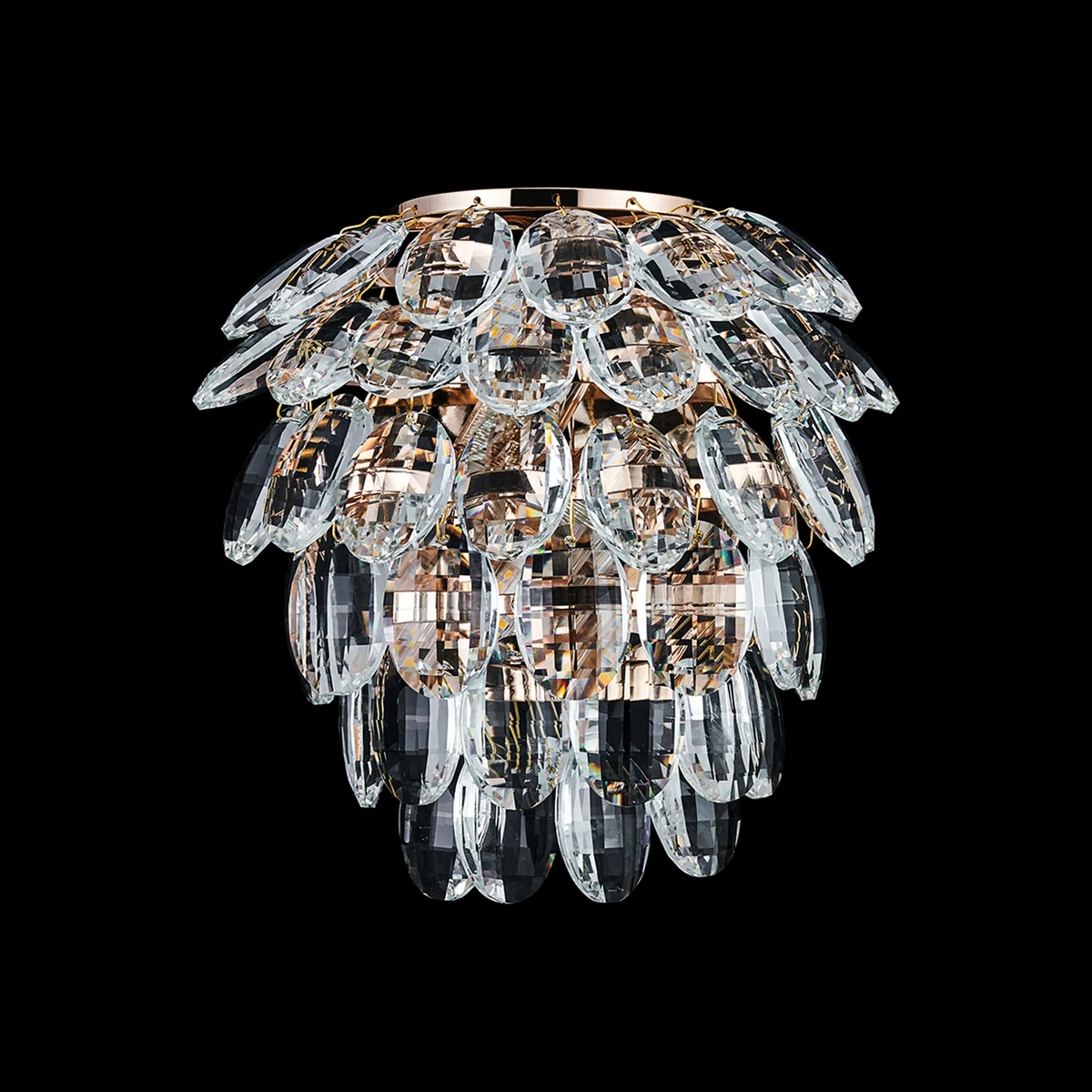 Coniston Small IP44 Bathroom Wall Light in French Gold & Clear Crystal