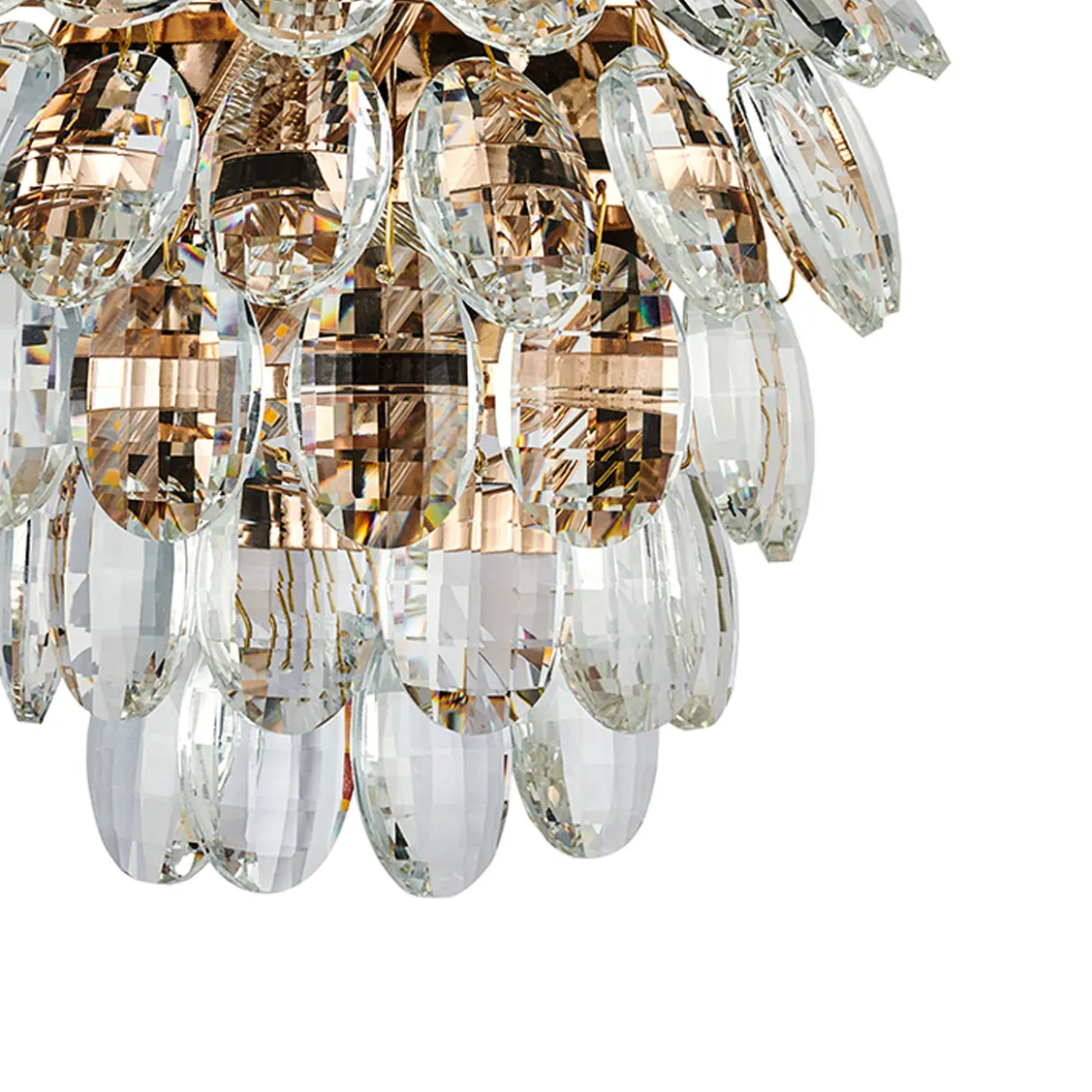 Coniston Small IP44 Bathroom Wall Light in French Gold & Clear Crystal
