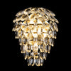 Coniston Large IP44 Bathroom Wall Light in Antique Brass & Clear Crystal