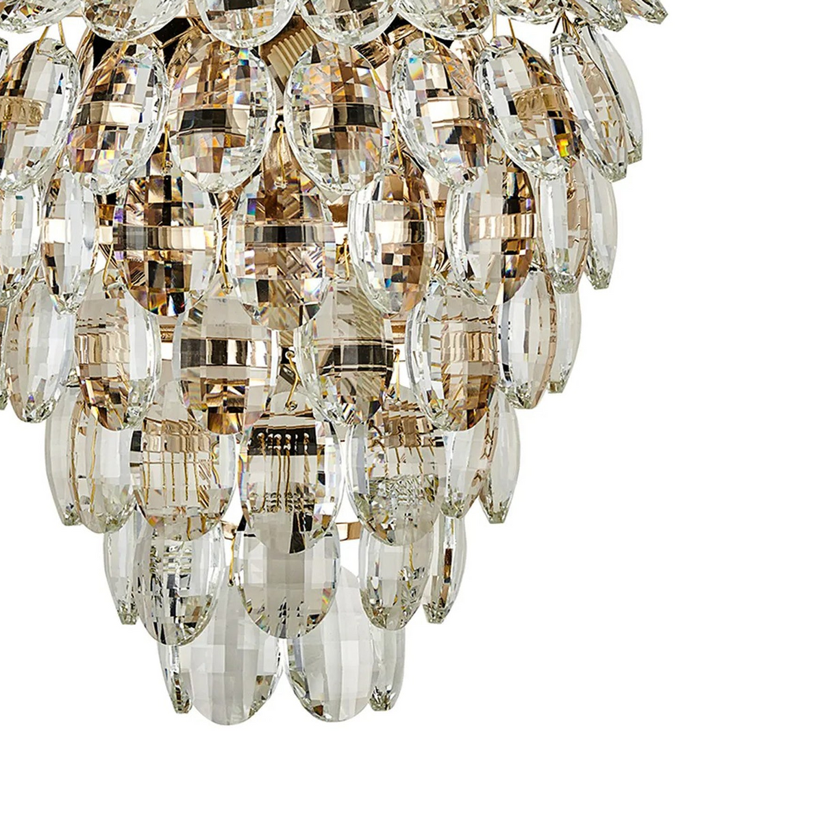 Coniston Large IP44 Bathroom Wall Light in French Gold & Clear Crystal