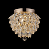 Coniston 3 Light Semi Flush IP44 Bathroom Ceiling Light in French Gold & Clear Crystal