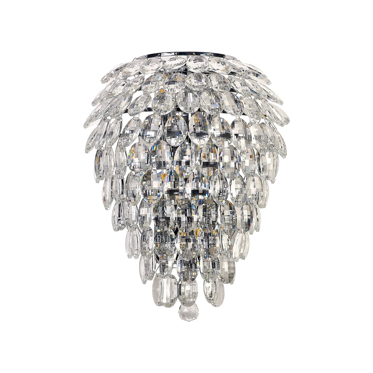 Coniston Tall IP44 Bathroom Wall Light in Polished Chrome & Clear Crystal