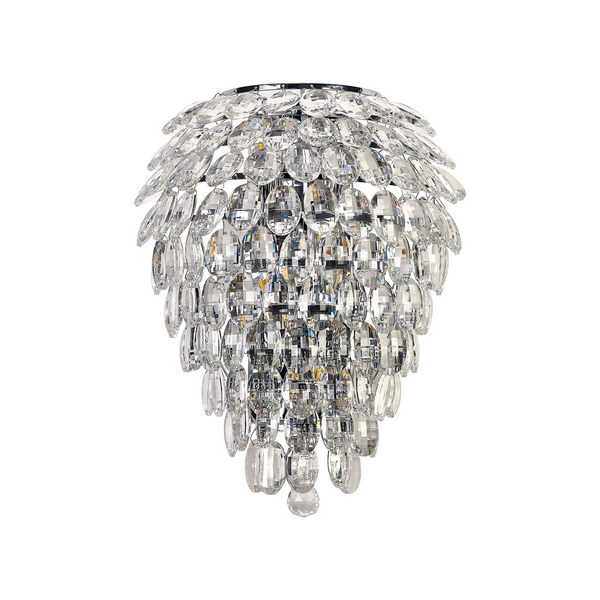 Coniston Tall IP44 Bathroom Wall Light in Polished Chrome & Clear Crystal