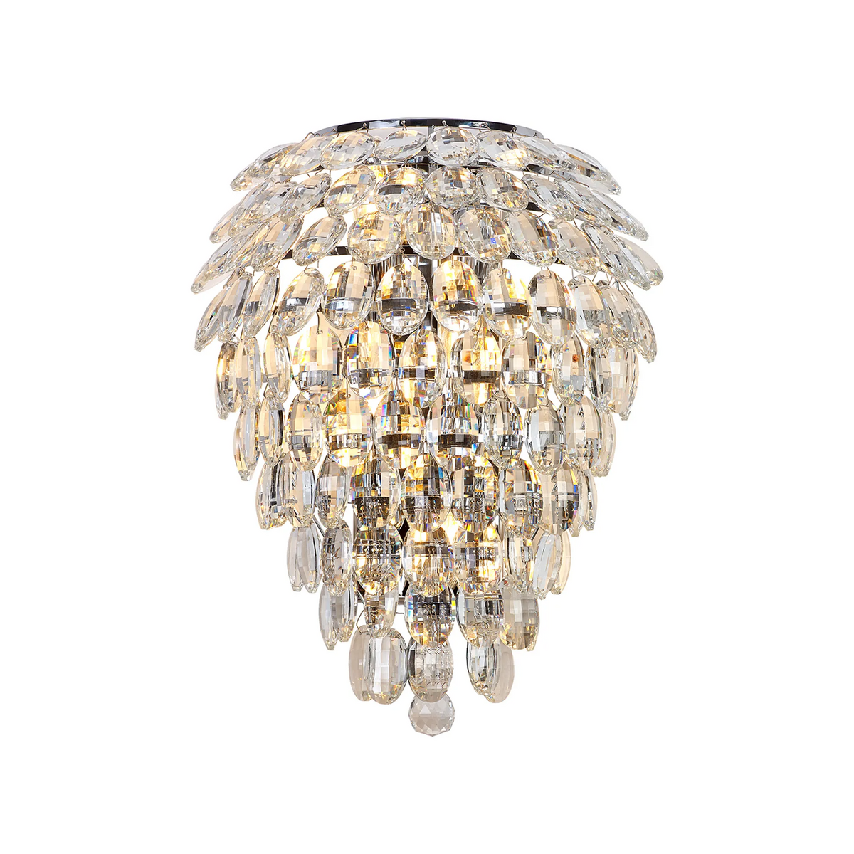 Coniston Tall IP44 Bathroom Wall Light in Polished Chrome & Clear Crystal