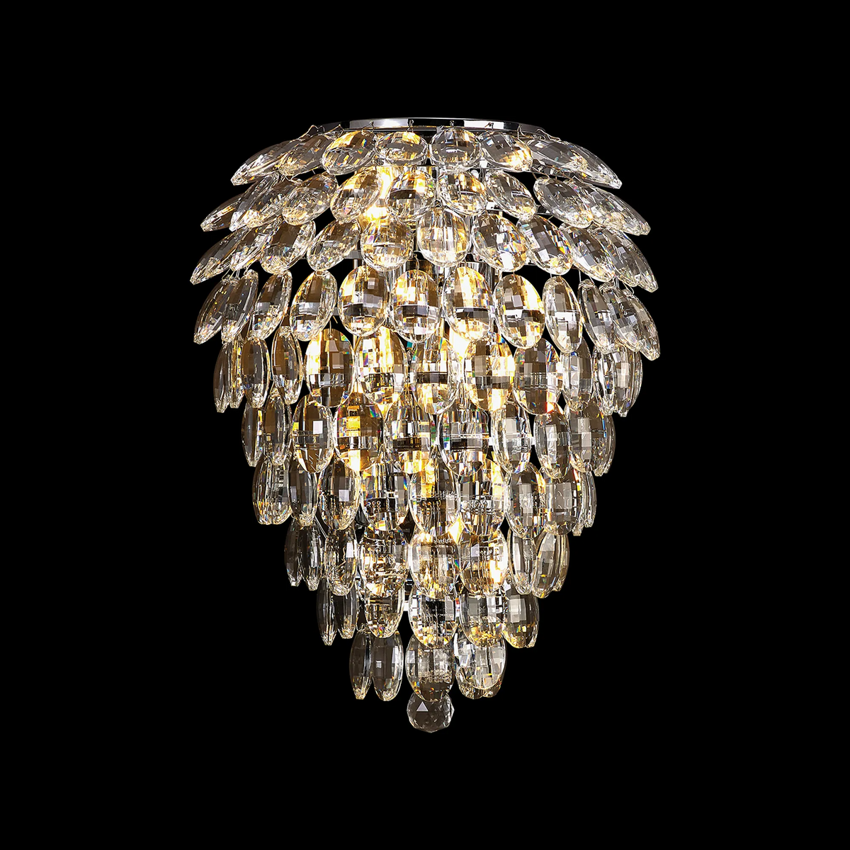 Coniston Tall IP44 Bathroom Wall Light in Polished Chrome & Clear Crystal