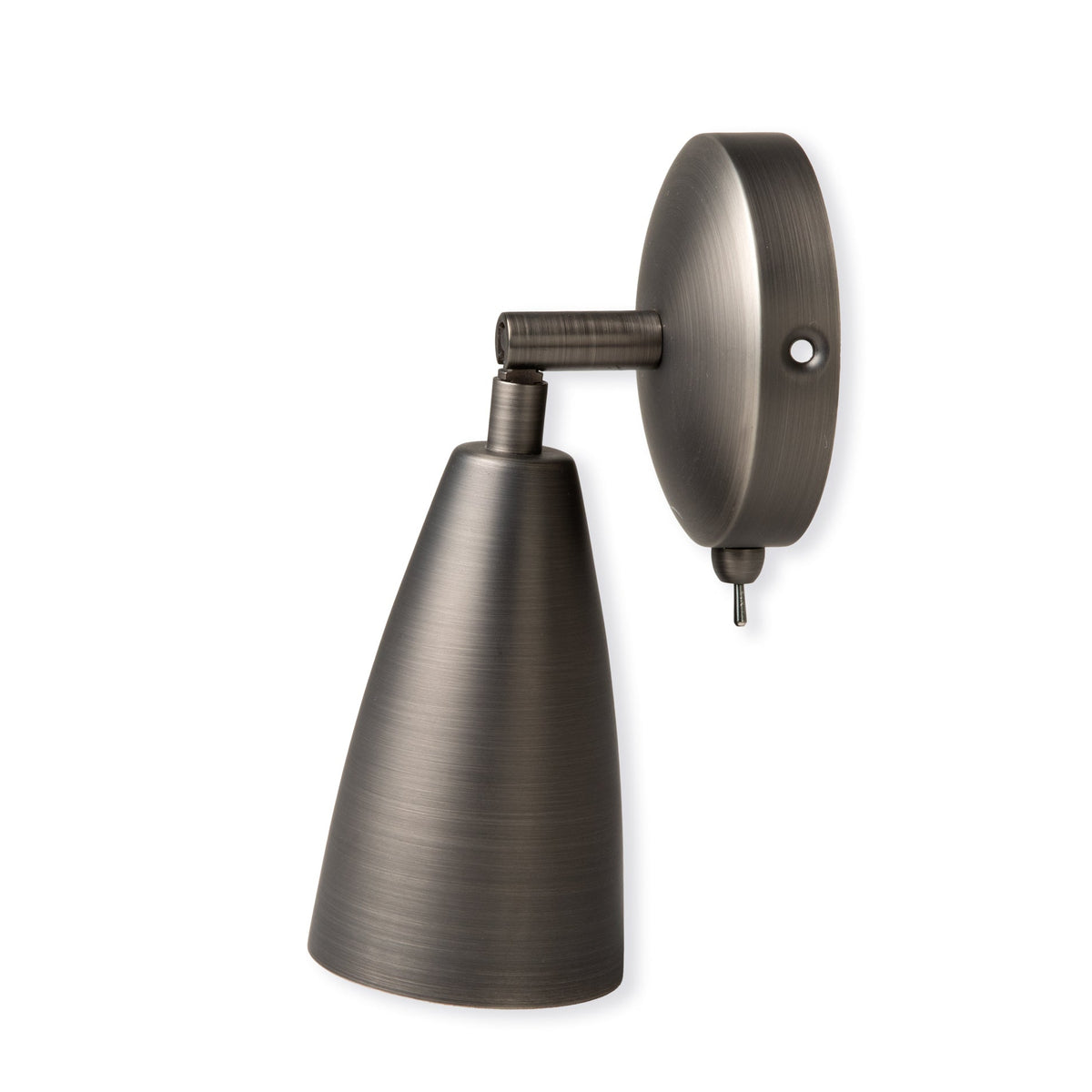 Garden Trading Lighting Alkerton switched wall spotlight in antique pewter finish