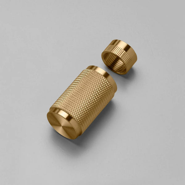 Cross Cut Knurled Dimmer Detail Kit in Brass